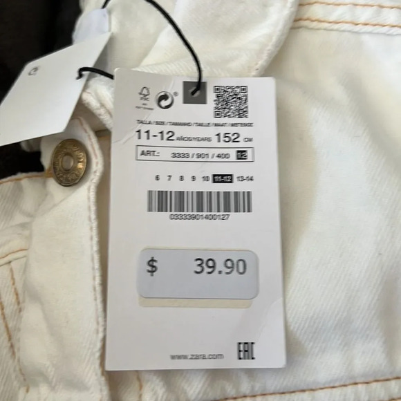 ZARA Kids | Ecru | OVERSIZED DENIM JACKET - Picture 5 of 5